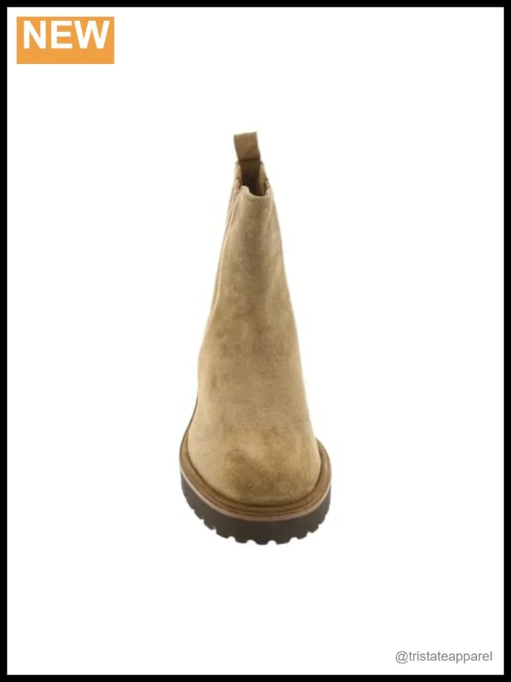 Suede Chelsea Ankle Boot Pull-On Round Toe